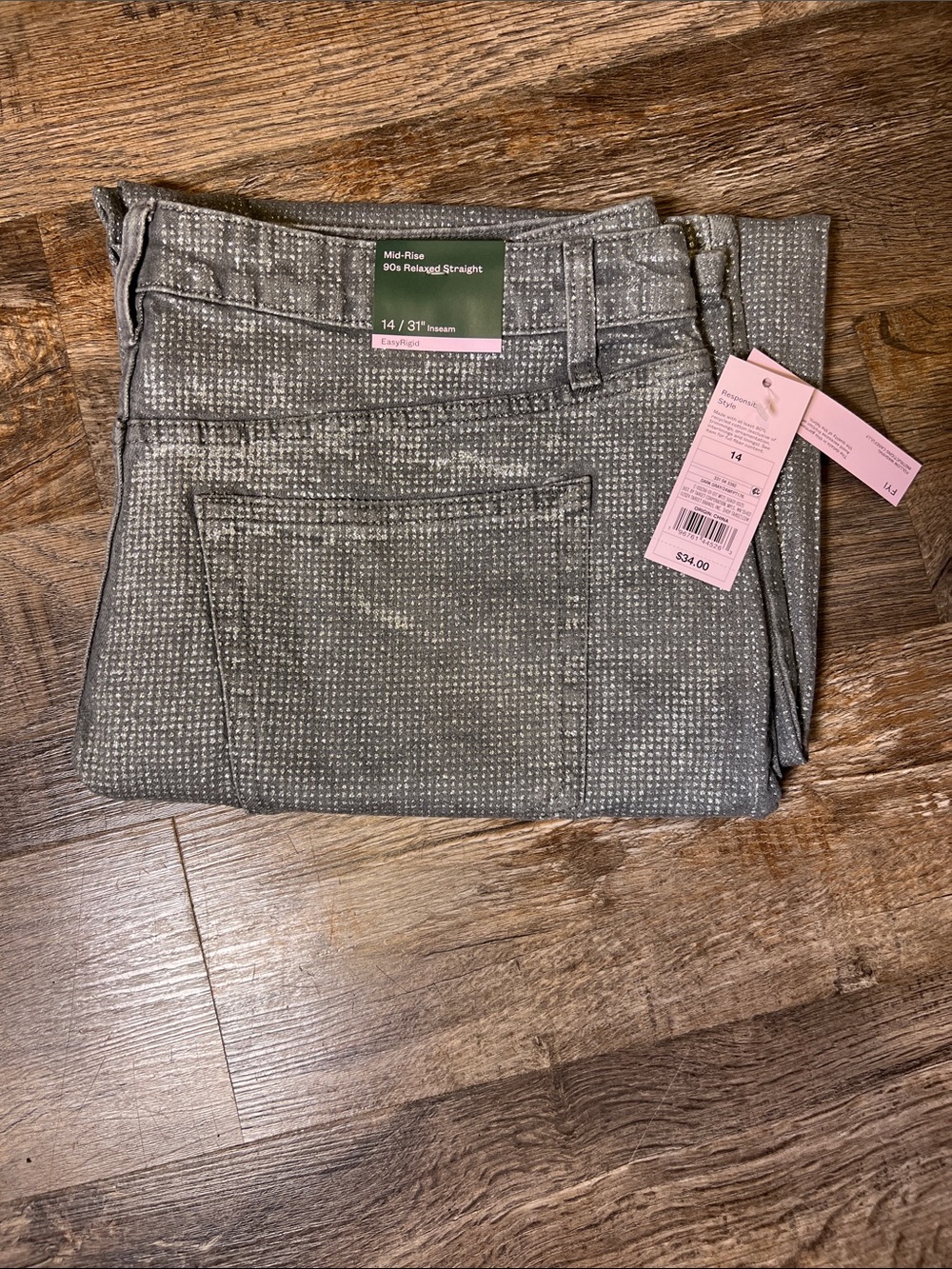 wild fable Gray Dotted Straight Leg Jeans